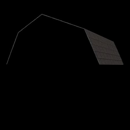 Mini Barn Storage Shed roof