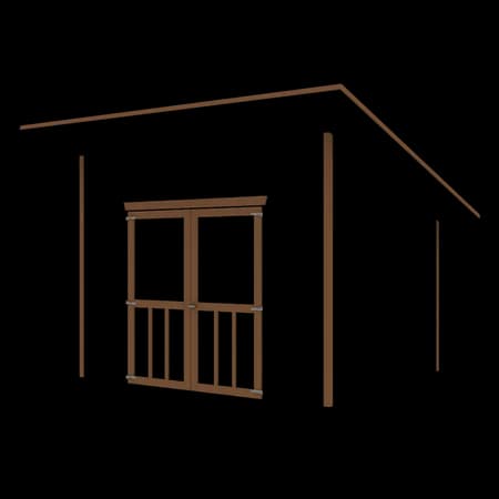 Modern Storage Shed trim